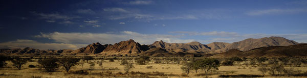 Beautiful scenery from alongside the main B1 road in Namibia