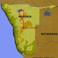 Map of Etosha safari 