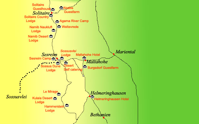 Map of Namib Naukluft